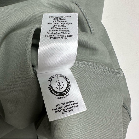 Everlane Green Sheath Mini Dress Cap Sleeve Halter - Picture 8 of 9